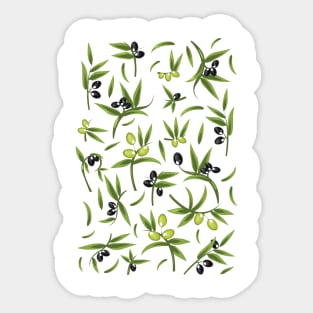 vintage olive pattern Sticker